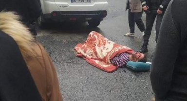 Güngören'de 7'nci kattan cip'in üstüne düştü