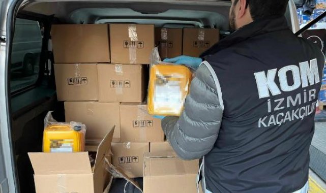 İzmir'de 2,8 ton sahte etil alkol ele geçirildi