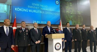 İzmir'deki 'Kökünü Kurutma Operasyonu'nda 202 gözaltı