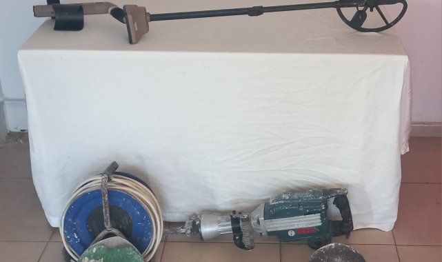 Kaçak kazı yapan 5 şahıs suçüstü yakalandı