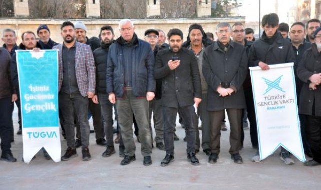 Karaman'da İsveç'te Kur'an-ı Kerim yakılmasına tepki