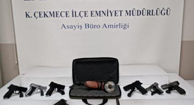 Küçükçekmece'de yasa dışı silah ticareti operasyonu: Çok sayıda silah ele geçirildi