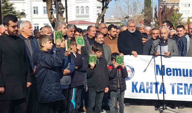 Kur'an-ı Kerim'in yakılmasına Kahta'dan tepki