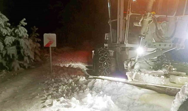 Kütahya OBM karla mücadele ekipleri iş başında