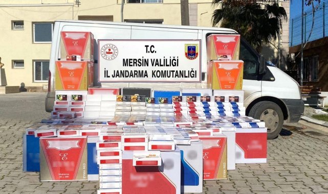 Mersin'de 170 bin adet kaçak sigara ele geçirildi