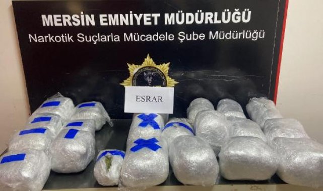 Mersin'de 24 kilo esrar ele geçirildi: 3 gözaltı