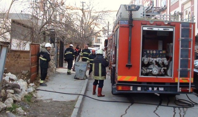 Metruk binadaki yangın paniğe sebep oldu