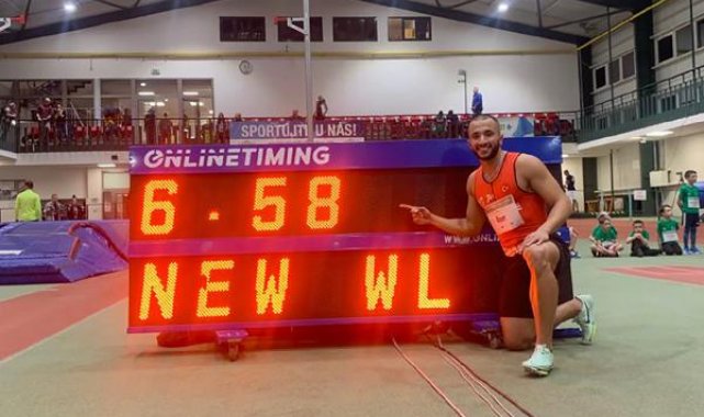 Milli atlet Kayhan Özer, Dünya Salon Atletizm Turu'nun ilk etabında birinci oldu