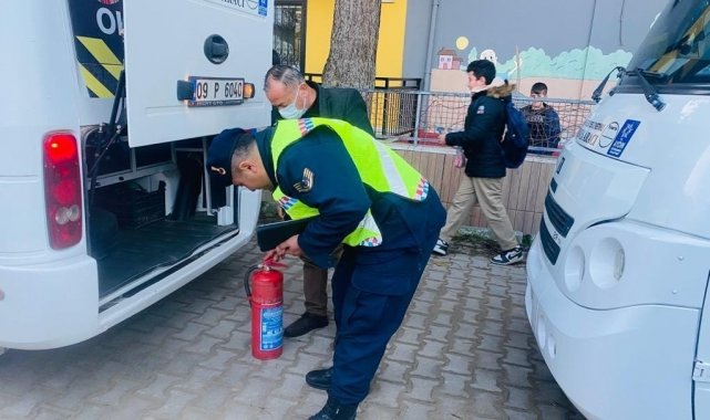 Okul servis araçları denetlendi