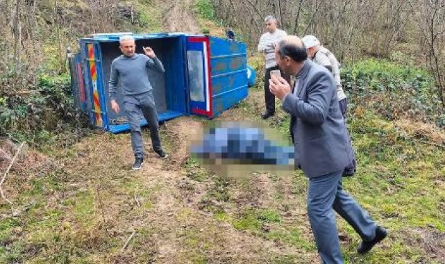 Ordu'da patpat devrildi; sürücü öldü