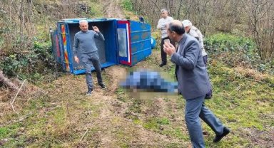 Ordu'da patpat devrildi; sürücü öldü