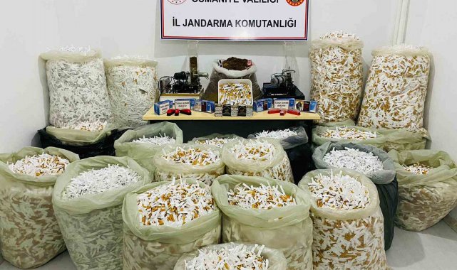 Osmaniye'de kaçak sigara üretimi yapan şahıs yakalandı