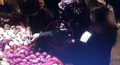 Pazarda yankesicilik kamerada; anne ile kızı dolapta yakalandı