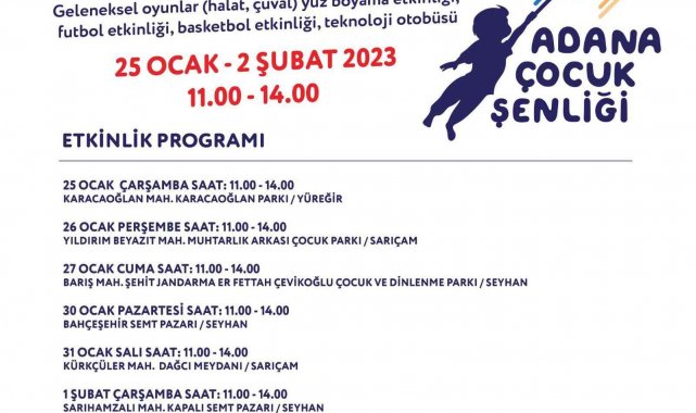 "Adana Çocuk Şenliği" yarın başlıyor