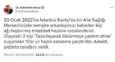 Sağlık Bakanı Koca: Adalet, şiddete cevabını verdi
