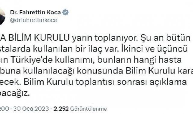 SMA Bilim Kurulu yarın toplanacak