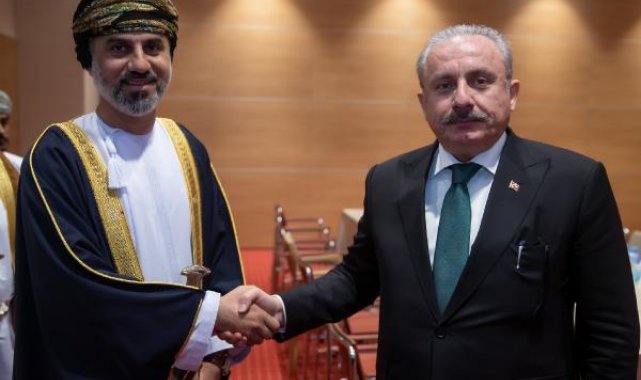 TBMM Başkanı Şentop, Umman Şura Meclis Başkanı Nasır el-Maveli ile görüştü