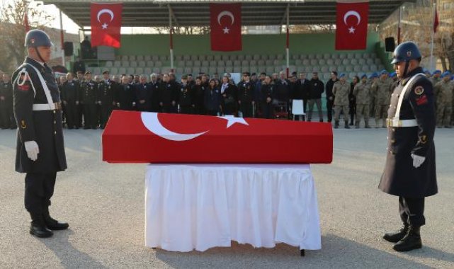 Tokat'ta kalp krizinden ölen astsubay için tören