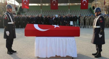 Tokat'ta kalp krizinden ölen astsubay için tören