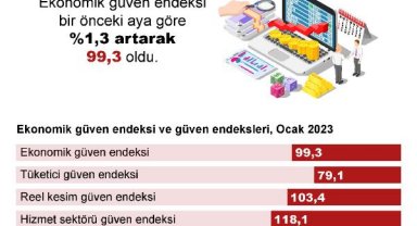 TÜİK: Ekonomik güven endeksi ocakta arttı