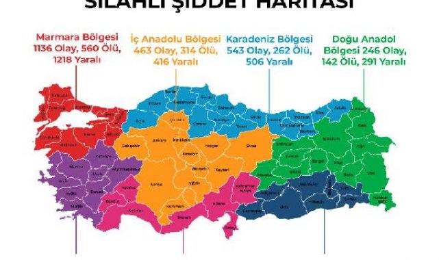 Türkiye Silahlı Şiddet Raporu: 2022'de 2 bin 278 kişi öldürüldü