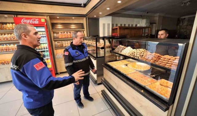 Zabıta ekipleri pastaneleri denetledi