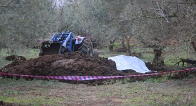 Zeytinliğe getirilen gübrenin içinden ceset çıktı