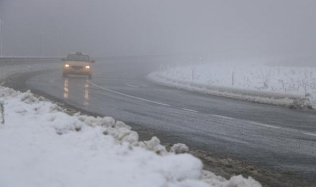 Zonguldak'ta kar yağışı ve sis