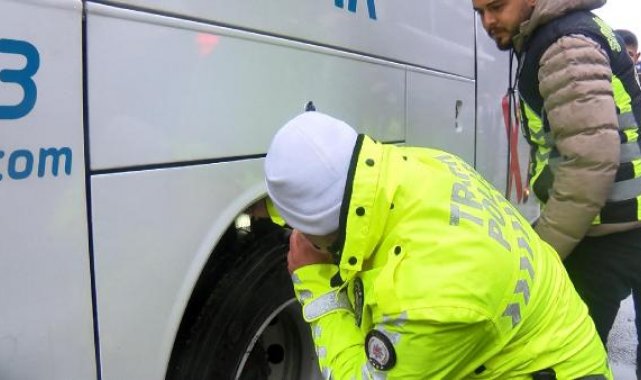 15 Temmuz Demokrasi Otogarı'nda kış lastiği denetimi