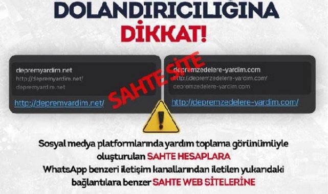 17 ilde sahte hesaplarla deprem yardımı toplayan 20 şüpheliye işlem