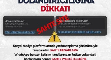 17 ilde sahte hesaplarla deprem yardımı toplayan 20 şüpheliye işlem