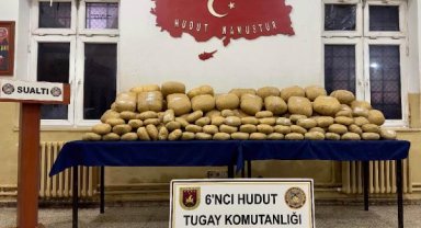486 kilo esrarı narkotik köpeği 'Kaşkol' buldu