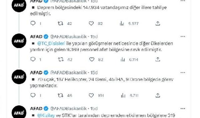 AFAD: Depremde 29 bin 605 kişi hayatını kaybetti