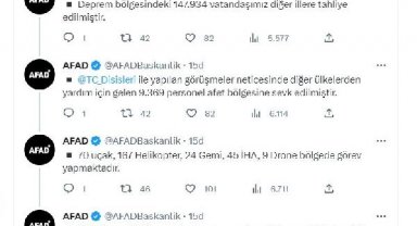 AFAD: Depremde 29 bin 605 kişi hayatını kaybetti