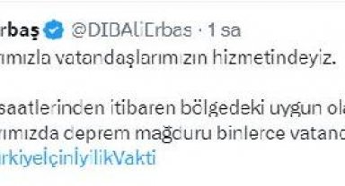 Ali Erbaş: 11 ilde 377 bin 355 depremzedeyi misafir ettik