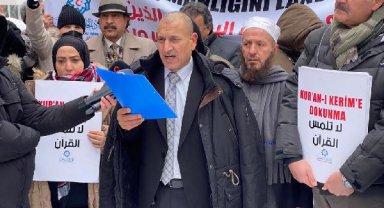 Ankara'da, İsveç'te Kur'an-ı Kerim yakılmasına tepki