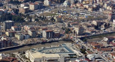 Antakya Kalesi'nden merkezdeki yıkım böyle görüntülendi