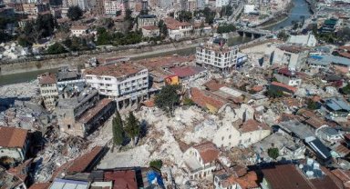 Antakya'daki büyük yıkım dron ile görüntülendi