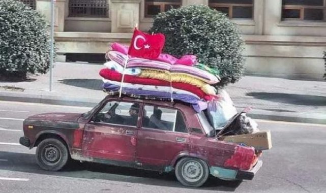 Aracına yüklediği yorganlarla Türkiye'nin yardımına koşan Beşirli: Çok kederliyiz
