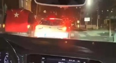 Ataşehir'de asker konvoyunda tehlikeli anlar