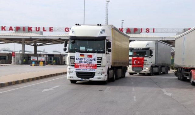 Avrupa ülkelerinden 528 yardım aracı, Edirne'den ülkeye geldi
