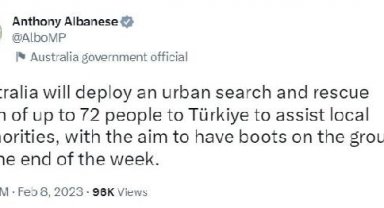 Avustralya'dan 72 kişilik arama-kurtarma ekibi gönderilecek