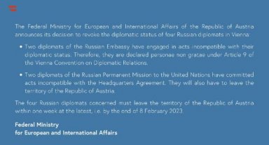 Avusturya'dan 4 Rus diplomata sınır dışı kararı