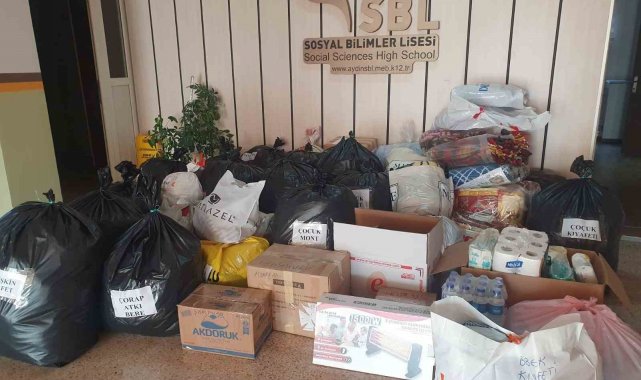 Aydın Sosyal Bilimler Lisesi'nden Kahramanmaraş'a yardım eli