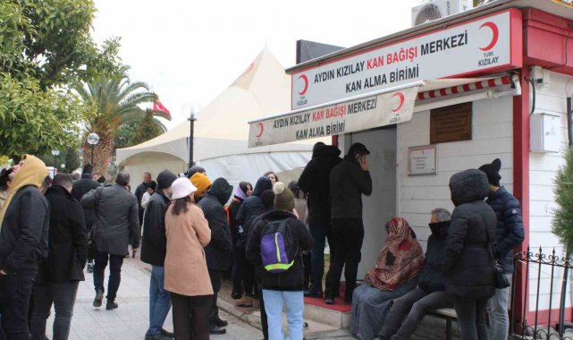 Aydınlılar kan bağışına yoğun ilgi gösteriyor
