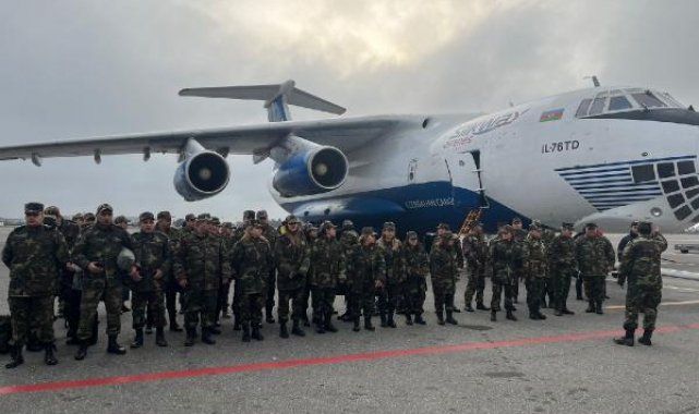 Azerbaycan'ın sahra hastanesi bulunan ikinci yardım uçağı yola çıktı