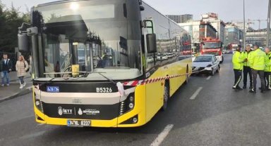 Beylikdüzü'nde servis otobüsü 9 araca çarptı: 8 yaralı-1