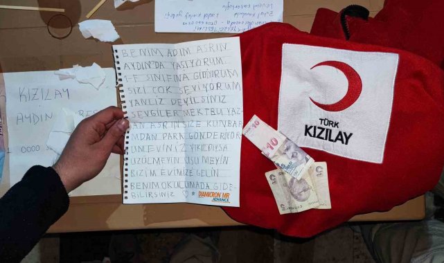 Birinci sınıf öğrencisi Asrın'dan duygulandıran not