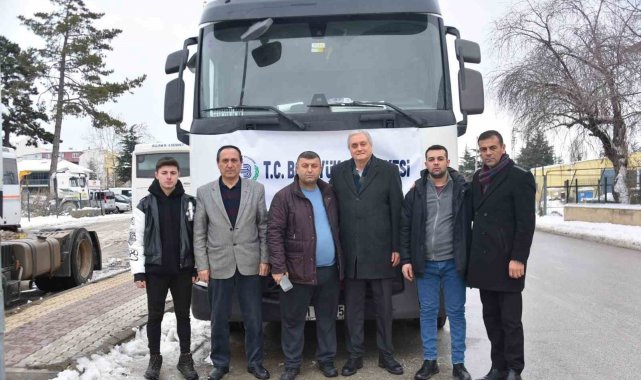 Bozüyük Belediyesi 8'inci yardım aracı yola çıktı