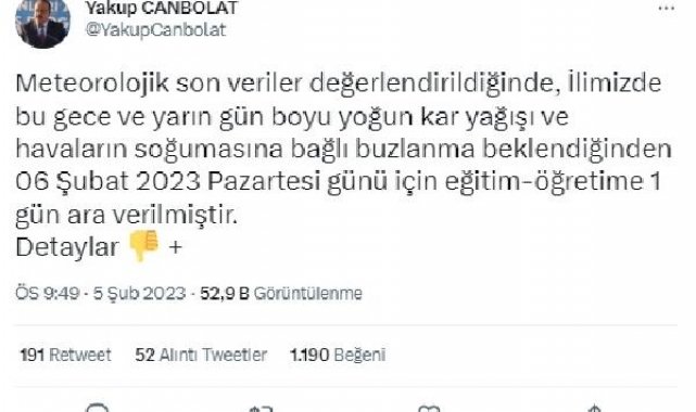 Bursa'da eğitime kar engeli